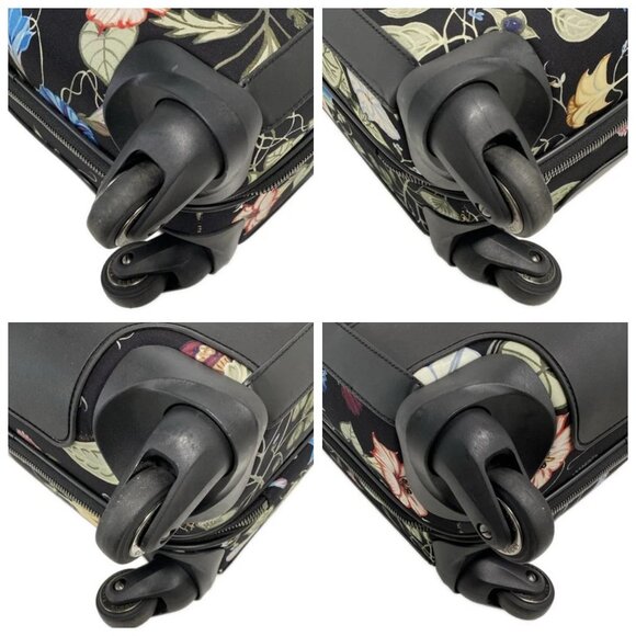 GUCCI Kris Knight Flora Black Red Multi Nylon Leather - Suitcase 1108-072125 - Picture 6 of 14